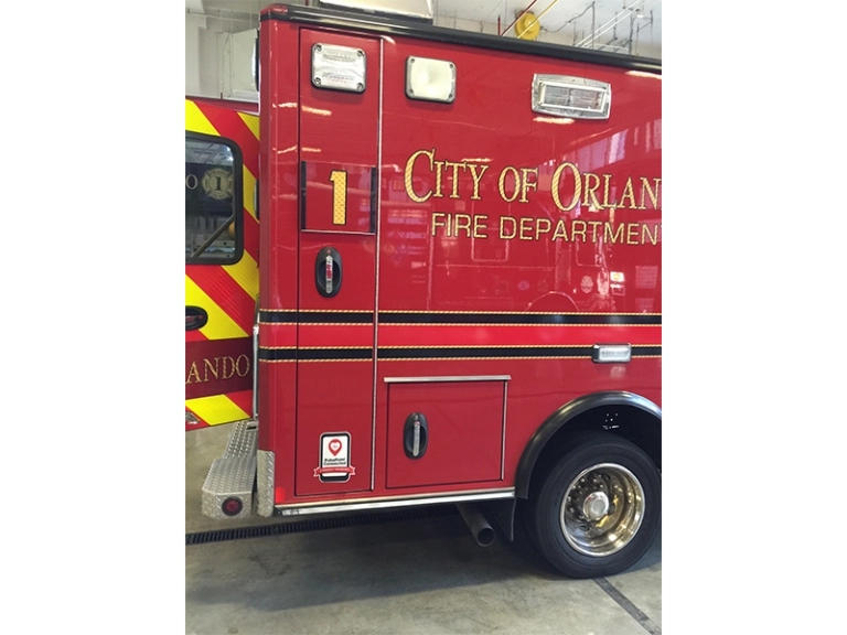 Orlando PulsePoint Connected Apparatus Decal.